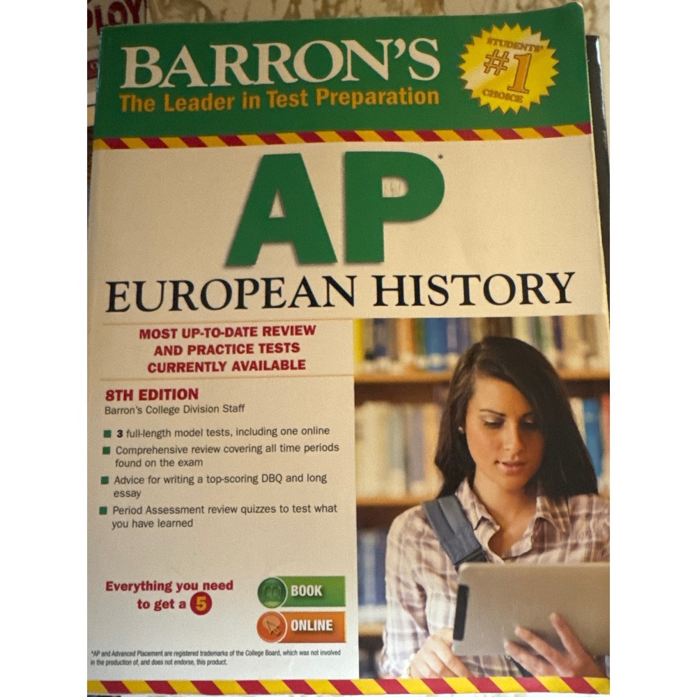 Barron's AP European History‎ 8th Ed. Test Prep Book + Online Practice